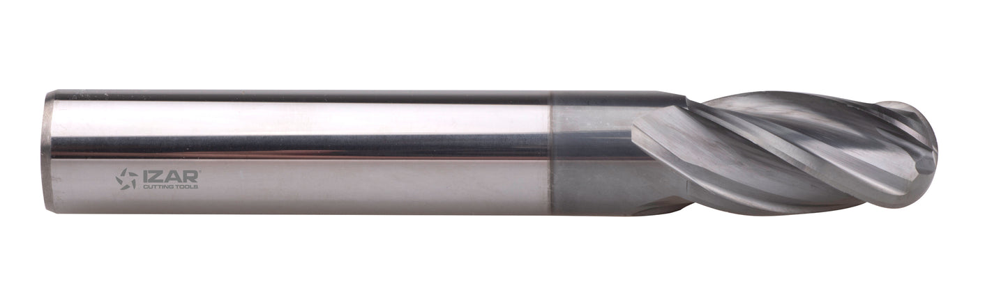 Izar 9412 — Solid Carbide Ball Nose Endmill (DIN 6528 N, AlCrO-PRO Coating)