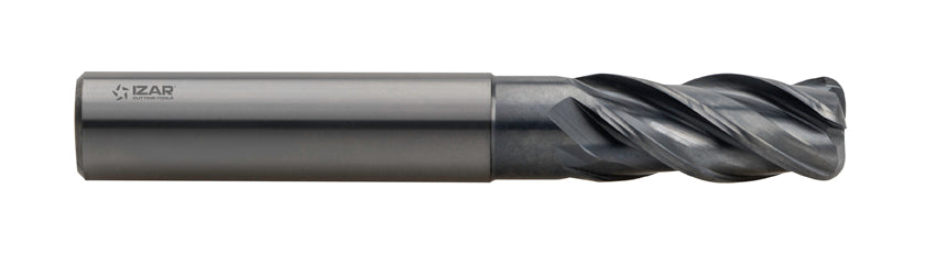 Izar 9446 — Solid Carbide Radius Endmill (4-Flute, R 1.00 mm, Unequal Helix IKRA, DIN 6528 N)