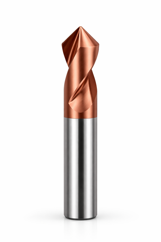 55 Series HRC55 Solid Carbide Spot Drill | 90° Point Precision Drilling